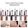 4 Point Eyebrow Pencil Waterproof Liquid Eyebrow Pen Makeup Long Lasting 4 PCS Fork Tip Brow Pen Microblade Brow Pencil