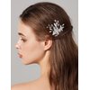 JWICOS Bride Wedding Crystal Hair Pins Flower Bridal Hair Pieces Wedding Hair Accessories for Women and Girls Pack of 2