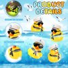 Simgoing 48 Pcs Christmas Cruise Duck Gift Bulk Glow in The Dark Rubber Ducks with Sunglasses Tiny Sailing Ducks Squeaky Nautical Ship Toy for Birthday Party Favors Classroom Carnival
