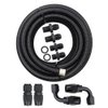 Compatible with 4L60E 4L65E Automatic Transmission Cooler Line Kit Black -6 AN Steel Braided