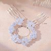 Foyte Crystal Wedding Hair Comb Leaf Headpiece Silver Rhinestone Hair Piece Bride Side Combs Hair Accessories for Women and Girls