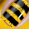 Maniology Bees (M093) CYO Design Contest Nail Stamping Plate, Sweet Honeybee Manicure, Honey Beehive Nail Art Design