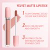 BINGBRUSH Super Stay Matte Longwear No-Budge Liquid Lipstick Makeup,Highly Pigmented Color and Instant Shine, Cheeky, Soft Matte Lip Cream Lightweight Lipgloss (01#&02#, Pack of 2)