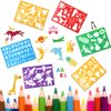 HADDIY Kids Drawing Stencils Set , 20 Pcs Plastic Stencil Kit 300+ Patterns Drawing Templates for Girls & Boys Gift and Card Making