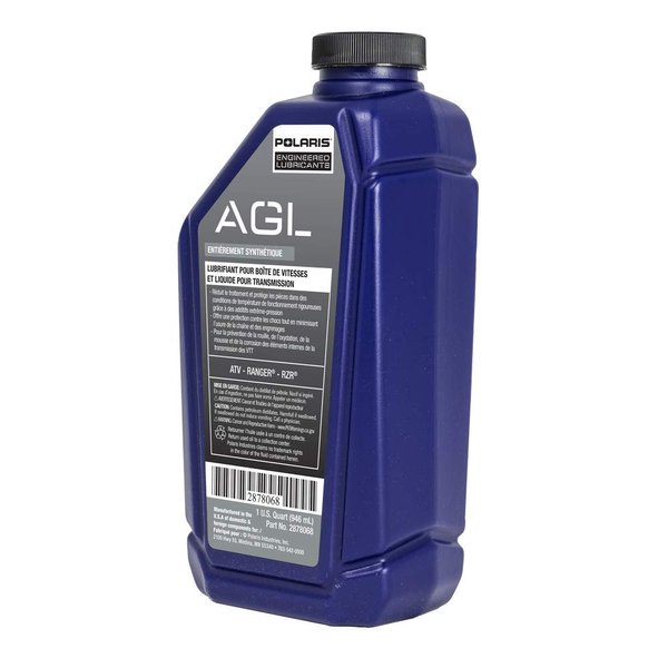 Polaris AGL Full Synthetic Automatic Gearcase Lubricant and Transmission Fluid for Off Road Vehicles With 4 Stroke Engine, 1 Quart, Qty 1, for ATV UTV SxS Maintenance - 2878068