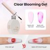 SUPWEE Clear Blooming Gel Nail Polish, 15ml Blossom Nail Gel Polish for Spreading Effect Marble Nail Polish Gel Nail Art Polish Soak Off UV LED Lamp Gel Gift for Mother's Day