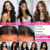 DACHIC 24 Inch 4x4 Transparent Straight Closure Wigs Human Hair HD Lace Front Wigs Human Hair Pre Plucked 150% Density Brazilian Human Hair Wigs for Black Women Middle Part
