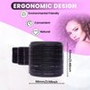 MIRZIANS 4PCS Jumbo Heatless Hair Rollers with 4 Clips- Self Holding Velcro Curlers for Volume only Hairs-Gripping Sticky Hair Curler- No Heat Rollers for Hair Volume Tool-Black Rollers. (66mm*8)
