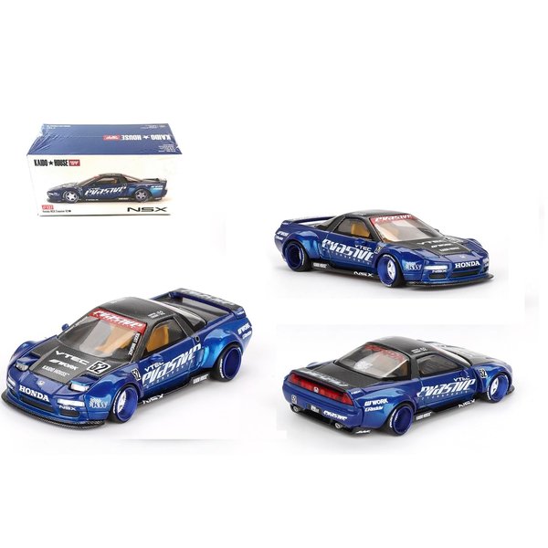 1:64(3 inches) Scale Diecast Model Car Compatible with Kaido House Honda NSX Evasive V2 Blue Limited Edition