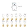 32Pcs Polar Bear Theme Birthday Party Supplies and Decorations Polar Bear Happy Birthday Banner,Latex Balloon, Cupcake Toppers, Set animal Birthday Party Supplies for Kids Family