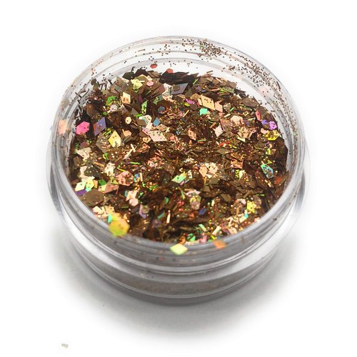 NOCTÍS copper/gold glitter for manicures and pedicures, nail art glitters, easy to use