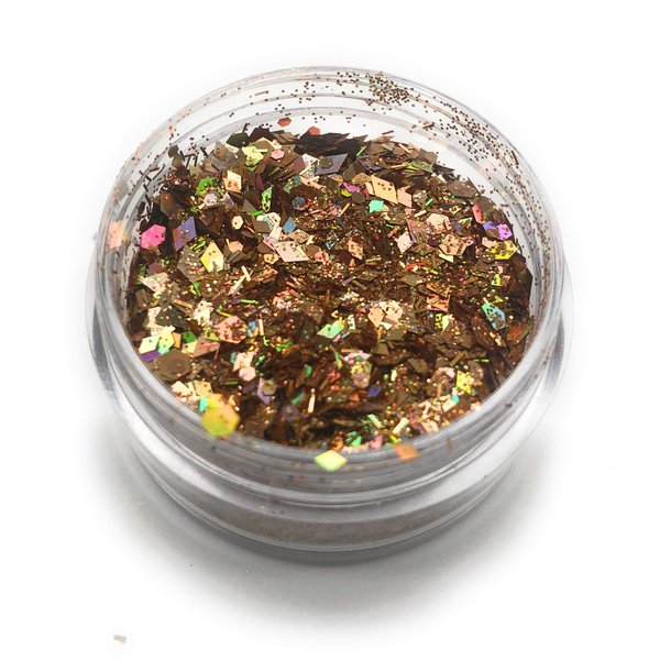 NOCTÍS copper/gold glitter for manicures and pedicures, nail art glitters, easy to use