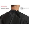 PERFEHAIR Salon Hair Cutting Cape with Rubber Neck Collar, Professional Anti-static Barber Cape for Shampoo, Haircut and Styling-Black-53 x 57 inches