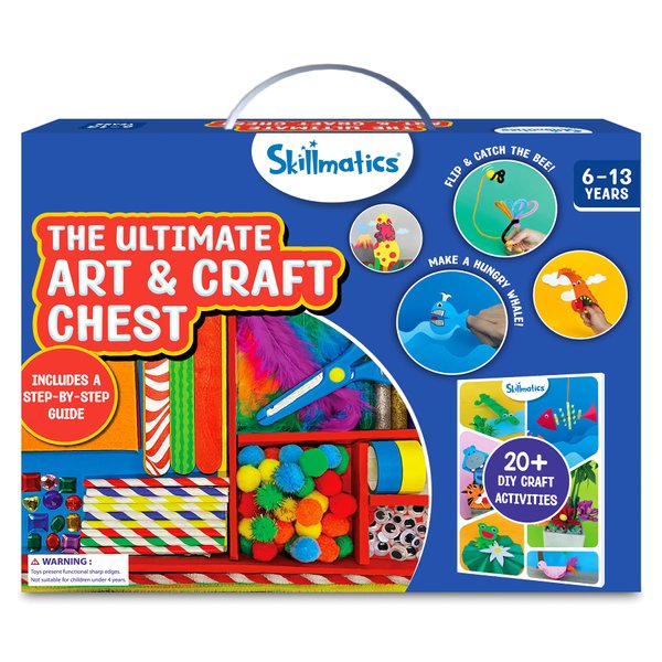 Skillmatics Ultimate Art & Craft Activity Kit, 2000+ Pieces, Art & Craft Supplies, DIY Creative Activity, Step-by-Step Guide, Christmas Gifts for Girls & Boys Ages 6, 7, 8, 9, 10, 11, 12, 13