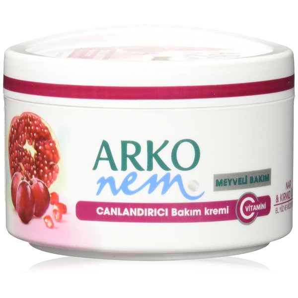Arko Nem Pomegranate and Red Grape Face Hand and Body Cream, 300 Gram