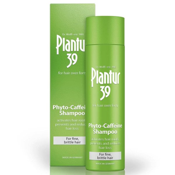 Plantur 39 Natural Phyto Caffeine Shampoo for Thinning Hair for Women, Volumizing Shampoo for Natural Hair Growth for Fine and Thinning Hair, Niacin, Caffeine, Zinc, White Tea Extract, 8.45 floz