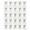 Hadley Designs 1-25 Marble Geometric Table Number Double Sided Signs for Reception, Restaurant, Birthday Party Event, Calligraphy Printed Numbered Card Centerpiece Decor Setting Reusable Stand (4x6)