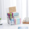 Yesesion Clear Pen Holder, Pen Organizer for Desk, Pencil Cup for Home Office, School Supplies, Art Stationery, Desktop Storage and Accessorizes for Card, Marker, Remote Control
