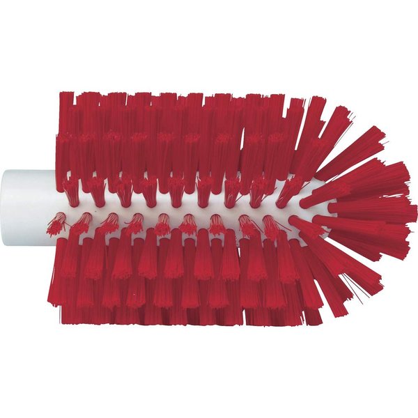 Vikan 5380-90-4 Stiff Tube Brush, Polyester, 3-1/2" x 6-1/4" OAL, Red