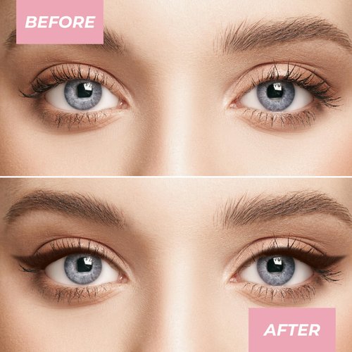 MCoBeauty Dual Ended Pro Eyeliner - Intense Pigment Crayon Pencil & Angled Brush, Vegan, Cruelty Free Cosmetics