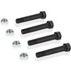 9/16" -18 X 3-1/2" Trailer Leaf Spring Shackle Bolts with Lock Nuts For 2" Wide Slipper or Double Eye Leaf Springs Onto Hanger Bracket Or Equalizers