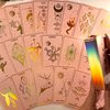 CRAFTERIAN Mistyc Minimalistic Tarot Cards with Rainbow Foil 78 Tarot Deck with Gold Edges, for Beginners and Experts with Guide Book. (Pink)