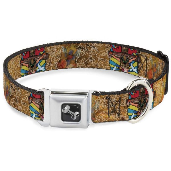 Dog Collar Seatbelt Buckle Tattoo Johnny Religious 16 to 23 Inches 1.5 Inch Wide