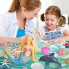 BESTYMXY Mermaid Toys Painting Kit, Mermaid Paint Kit, Kids Art Set, DIY Mermaid Paint Arts & Crafts Set, Mermaid Toys for Girls