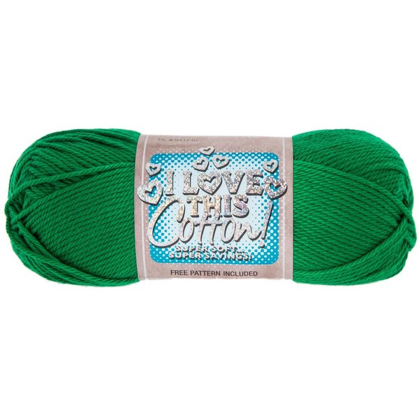 Hobby Lobby Bright Green I Love This Cotton Yarn