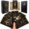 Shores Of Moon Luna Somnia Tarot Deck with Guidebook & Box - 78 Cards Complete Full Deck Starry Dreams Celestial Astrology Witchy Black Divination Tool