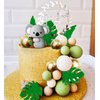 JeVenis Jungle Baby Shower Cake Decoration Koala Cake Topper Safari Animals Cake Decoration Wild One Cake Decoration Two Wild Cake Topper Jungle Safari Animals Party Supplies