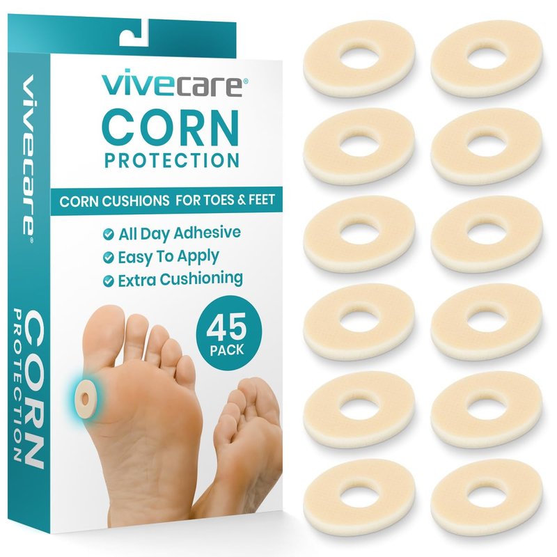 VIVESole Corn Pads for Feet (45 Count) - Corn Cushions for Between Toes ...