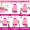 Arts and Crafts for Kids Ages 8-12,Friendship Bracelet Making Kit for Girl,Kids Jewelry Making Kit with 28 Pre-Cut Threads,Christmas Birthday Gifts for Ages 6 7 8 9 10 11 12 Year Old (Pink)