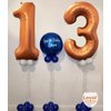 Orange 40 Number Balloons, 40 Inch Giant Number Balloons Foil Mylar Helium Orange Number 40 Balloons for 40th Birthday Party Supplies Anniversary Event Celebration Decorations