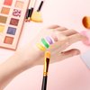 200 Pieces Makeup Hand Palette Single Use Makeup Mixing Palette Disposable Foundation Mixing Tray Adhesive Artist Cosmetic Makeup Palette Waterproof Makeup Tape for Women Girl Supplies, 2.4 x 2.4 Inch