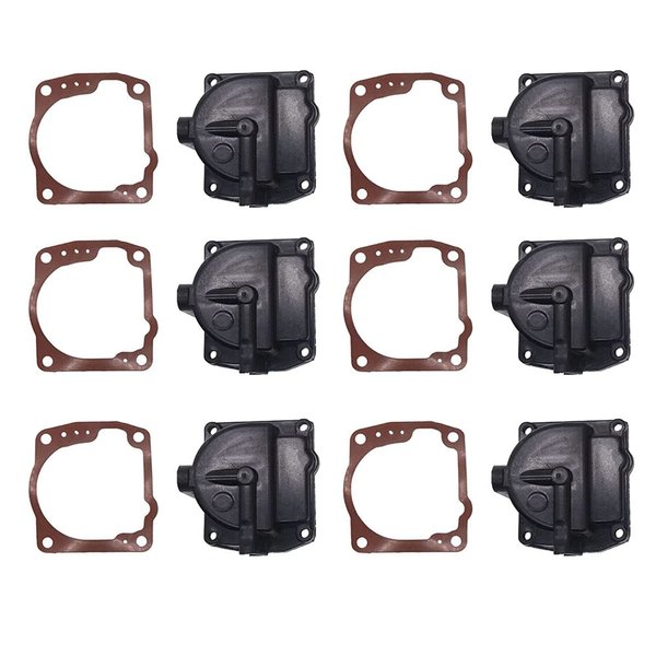 KINTLE 433000 Float Chamber Carburetor Bowl Kit Compatible with Johnson Evinrude 90-100-105-115-135-150-175HP, Replace 343870 433000 766418 - with 335070 Gasket