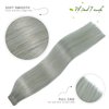 WindTouch Tape in Hair Extensions Silver Gray 100% Human Hair Extensions Straight 20 Pcs 20Inch #gray 50g
