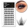 ETVITE Lash Clusters DIY Cluster Lashes Individual Lashes, 3D Effect C Curl Home Eyelash Extensions Manga Eyes, Soft Light Natural Look New Styles（Libra 10mm)