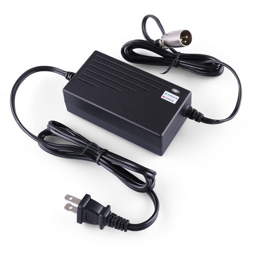 LotFancy 36V 1.5A Battery Charger for Razor MX500, MX650, GT GT750, IZIP I600, I750, I1000, Mongoose M750, X-Treme X-600, Schwinn S600 S1000 ST1000, UL Listed, 3-Pin XLR Connector
