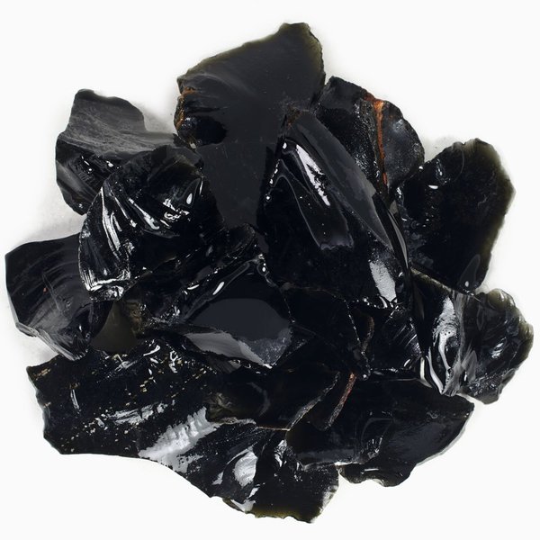 Hypnotic Gems Materials: 1/2 lb Bulk Rough Black Obsidian Stones from Mexico - Raw Natural Crystals for Cabbing, Cutting, Lapidary, Tumbling, Polishing, Wire Wrapping, Wicca and Reiki Crystal Healing