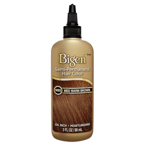 WB3 Medium Warm Brown Bigen Semi Permanent Hair Color (3 Pack)