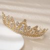 HEWEICSY Gold Tiaras and Crowns for Women,Crystal Wedding Tiara for Women Royal Queen Crown Headband Metal Princess Tiara for Bride Birthday Prom Pageant Halloween Costume Cosplay