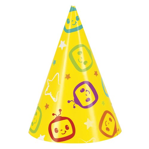 Cocomelon Mini Party Hats - (Pack of 8) - Vibrant & Adorable Design - Perfect for Kids Birthdays & Events