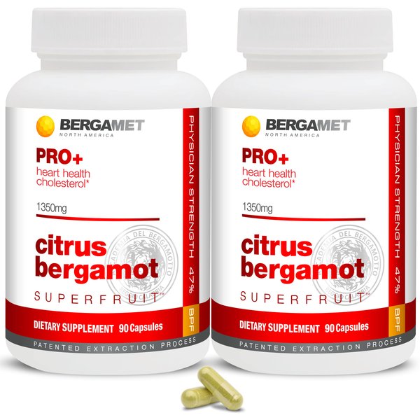 Citrus Bergamot SuperFruit PRO+ with Olive Leaf Extract - 47% BPF - 80% Polyphenols - 675mg per Serving - Worlds Strongest - Backed by Clinical Studies - Made in The USA - 180 Caps