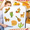 RUMIA 12 Pcs Mexican Fiesta Refrigerator Magnets Mexican Fiesta Cinco De Mayo Party Supplies Fridge Magnet Sticker for Mexican Theme Taco Party Favor for Car Whiteboard Mailbox Dishwasher Decorations