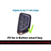 REPROTECTING Silicone Rubber Key Fob Cover Compatible with Cadillac Escalade Escalade ESV (Black/Black, 6 Buttons)