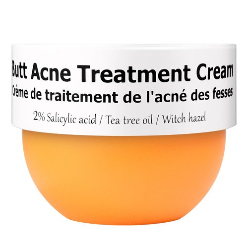 Butt Acne Clearing Treatment, Moisturizer Cream with 2% Salicylic Acid, Tea Tree Oil & Witch Hazel, Body Back Acne Treatment, Cystic Acne Treatment for Skin Delicate and Smooth 2.4oz