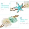 KALLORY 2pcs Seashell Headband, Elastic Ocean Hair Band Star Shell Hair Wreath Bohemian Headdress for Girls