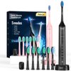 Electric Toothbrush for Adults, Sonic Toothbrush with 5 Modes & 3 Intensity Levels, 40,000 VPM Toothbrushes with 12 Brush Heads, IPX7 Waterproof Tooth Brush, One Charge for 60 Days, 2-Min Timer