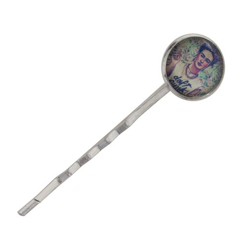 Hair Pin, Day of the Dead Freedom Fight Artist Silver Plated Hair Pins -2"+ Gift Bag